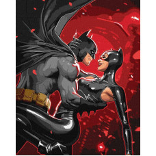 KHO5249 Ideyka Картина за номерами - Batman: Нічне полум'я 40x50 см, (на підрамнику, Ідейка KHO5249)