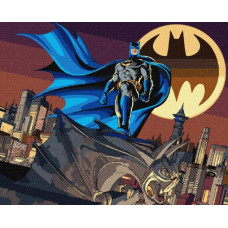 KHO5251 Ideyka Картина за номерами - Batman: Вартовий Готема 50x40 см, (на підрамнику, Ідейка KHO5251)