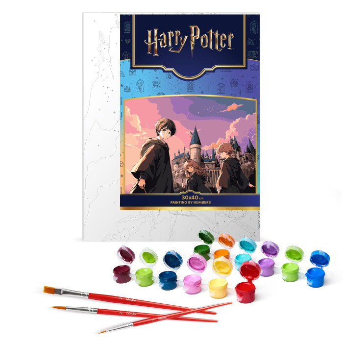 KHO5264 Ideyka Картина за номерами - Harry Potter: Магічне тріо 30х40 см (на підрамнику, Ідейка KHO5264) ©Warner Bros