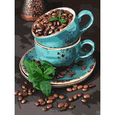 KHO5636 Ароматні кавові зерна. Ideyka. Картина за номерами (Ідейка КНО5636)