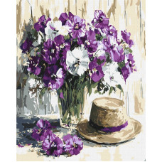 KHO5735 Ideyka Картина за номерами - Квітковий натюрморт 40x50 см, (на підрамнику, Ідейка KHO5735) ©art_selena_ua