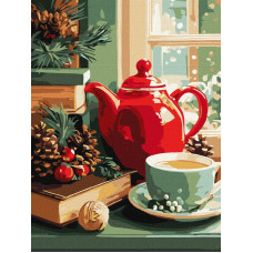 KHO5749 Ideyka Картина за номерами - Затишний натюрморт 30х40 см (на підрамнику, Ідейка КНО-5749) ©art_selena_ua