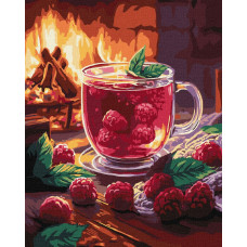 KHO5750 Ideyka Картина за номерами - Малиновий чай 40х50 см (на підрамнику, Ідейка КНО-5750) ©art_selena_ua