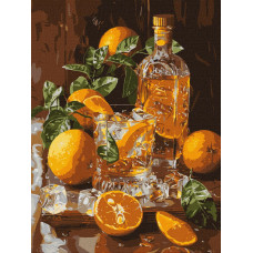 KHO5754 Ideyka Картина за номерами - Апельсиновий вечір 30х40, (на підрамнику, Ідейка KHO5754)