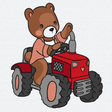 KHO6161 Ideyka Картина за номерами - Завзятий робітник 25x25 см, (на підрамнику, Ідейка KHO6161) ©tanya_bonya