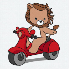 KHO6164 Ideyka Картина за номерами - Майбутній байкер 25x25 см, (на підрамнику, Ідейка KHO6164) ©tanya_bonya