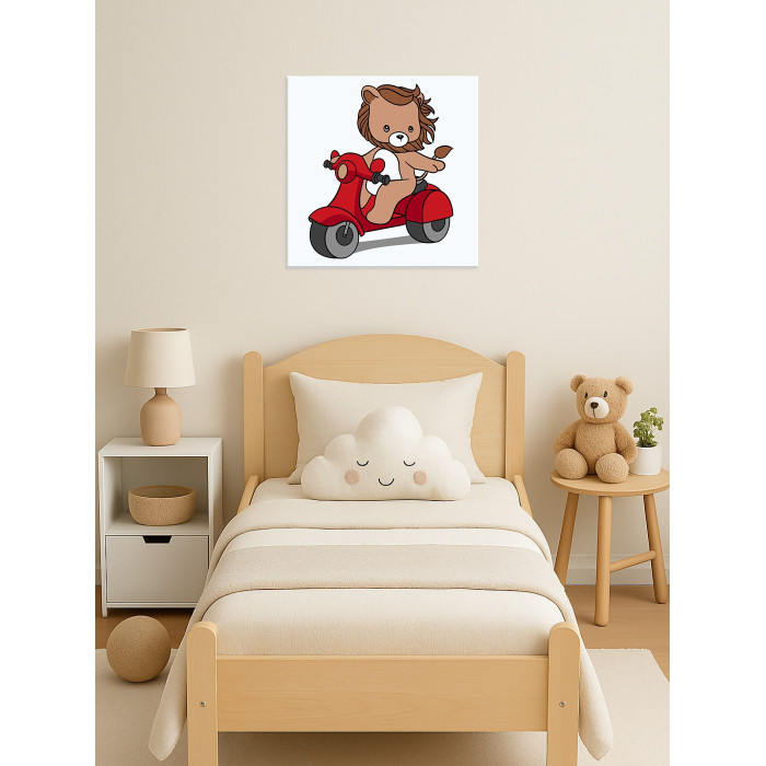 KHO6164 Ideyka Картина за номерами - Майбутній байкер 25x25 см, (на підрамнику, Ідейка KHO6164) ©tanya_bonya