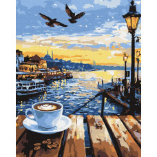 KHO6403 Ideyka Картина за номерами - Стамбульський ранок 40x50 см, (на підрамнику, Ідейка KHO6403) ©art_selena_ua