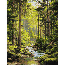 KHO6441 Ideyka Картина за номерами - Джерело спокою 50x40 см, (на підрамнику, Ідейка KHO6441) ©art_selena_ua