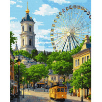 KHO6472 Ideyka Картина за номерами - Колесо і дзвіниця 40x50 см, (на підрамнику, Ідейка KHO6472) ©art_selena_ua