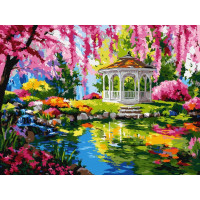 KHO6494 Ideyka Картина за номерами - Кольорова альтанка 40x30 см, (на підрамнику, Ідейка KHO6494) ©art_selena_ua