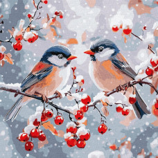 KHO6701 Ideyka Картина за номерами - Зимова гармонія 40х40 см (на підрамнику, Ідейка КНО-6701) ©art_selena_ua