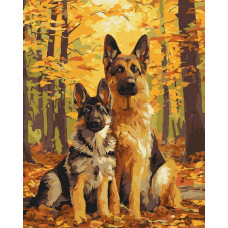 KHO6844 Ideyka Картина за номерами - Лісові друзі 40х50 см (на підрамнику, Ідейка КНО-6844) ©art_selena_ua