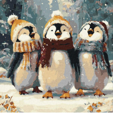 KHO6856 Ideyka Картина за номерами - Щасливі співи 40х40 см (на підрамнику, Ідейка КНО-6856) ©art_selena_ua