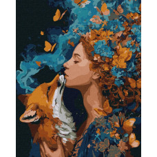 KHO6857 Ideyka Картина за номерами - Помаранчевий дух осені 40х50 см (на підрамнику, фарби металік, Ідейка КНО-6857) ©art_selena_ua