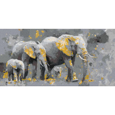 KHO6878 Ideyka Картина за номерами - Мудрість савани з фарбами металік 80x40 см, (на підрамнику, Ідейка KHO6878) ©art_selena_ua