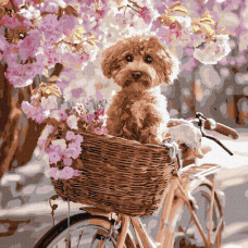 KHO6912 Ideyka Картина за номерами - Квіткова поїздка 40x40 см, (на підрамнику, Ідейка KHO6912) ©art_selena_ua