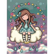 KHO8672 Ideyka Картина за номерами - April's Showers Santoro Gorjuss Collection 30х40 см (на підрамнику, Ідейка КНО-8672)