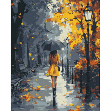 KHO8698 Ideyka Картина за номерами - Під осінньою зливою 40х50 см (на підрамнику, Ідейка КНО-8698) ©art_selena_ua