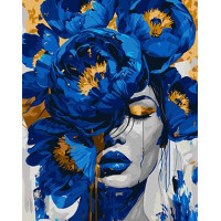 KHO8720 Ideyka Картина за номерами - Таємничий шарм з фарбами металік extra 40х50, (на підрамнику, Ідейка KHO8720) ©art_selena_ua