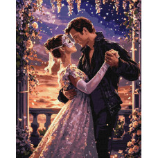 KHO8745 Ideyka Картина за номерами - Поцілунок під маскою 50x40 см, (на підрамнику, Ідейка KHO8745) ©art_selena_ua