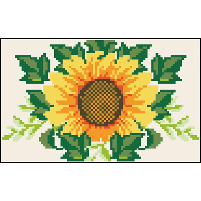 КЛ012кМ1301k Барвиста вишиванка Набір для вишивки бісером - Клатч Соняхи 21x13 см атлас, бежевий