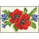 КЛ013шМ1301i Барвиста вишиванка Набір для вишивки друкованим хрестиком - Клатч Маки, волошки, колоски 21x13 см шовк, бежевий