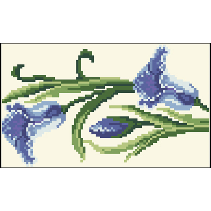 КЛ015дМ1301i Барвиста вишиванка Набір для вишивки друкованим хрестиком - Клатч Іриси 21x13 см домоткане полотно, бежевий