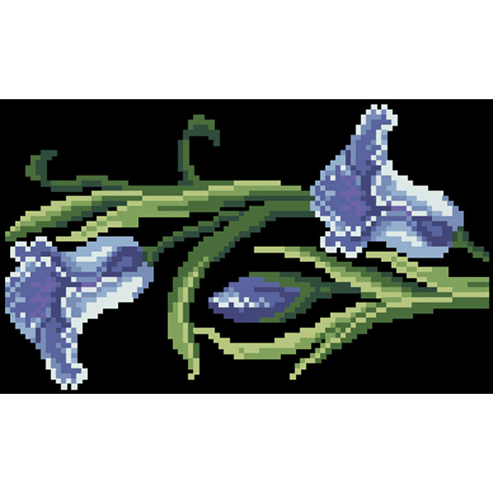 КЛ015шЧ1301i Барвиста вишиванка Набір для вишивки друкованим хрестиком - Клатч Іриси 21x13 см шовк, чорний