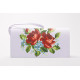 КЛ020лБ1301i Барвиста вишиванка Набір для вишивки друкованим хрестиком - Клатч Вишукані троянди, незабудки 21x13 см льон, білий