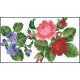 КЛ021шБ1301i Барвиста вишиванка Набір для вишивки друкованим хрестиком - Клатч Троянди, фіалки, конвалії 21x13 см шовк, білий