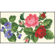 КЛ021шМ1301k Барвиста вишиванка Набір для вишивки бісером - Клатч Троянди, фіалки, конвалії 21x13 см шовк, бежевий