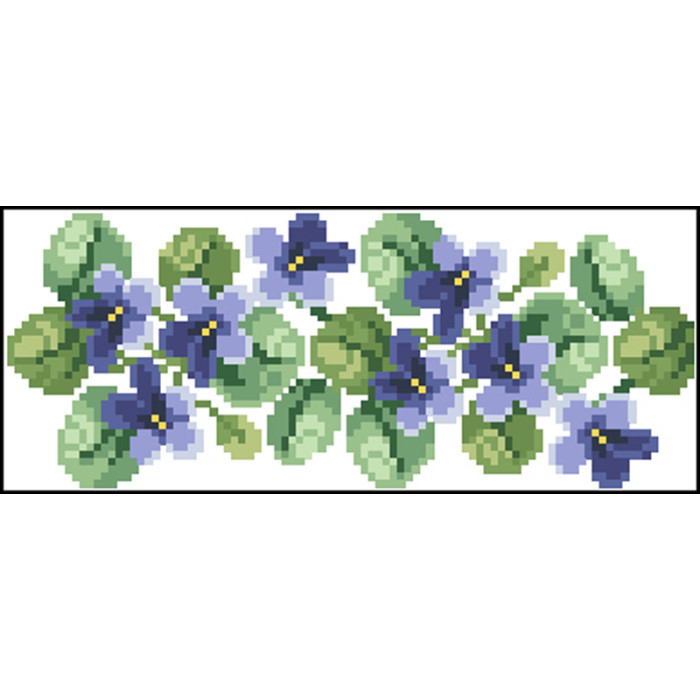 КЛ025кБ1301i Барвиста вишиванка Набір для вишивки друкованим хрестиком - Клатч Незабудки 21x13 см атлас, білий