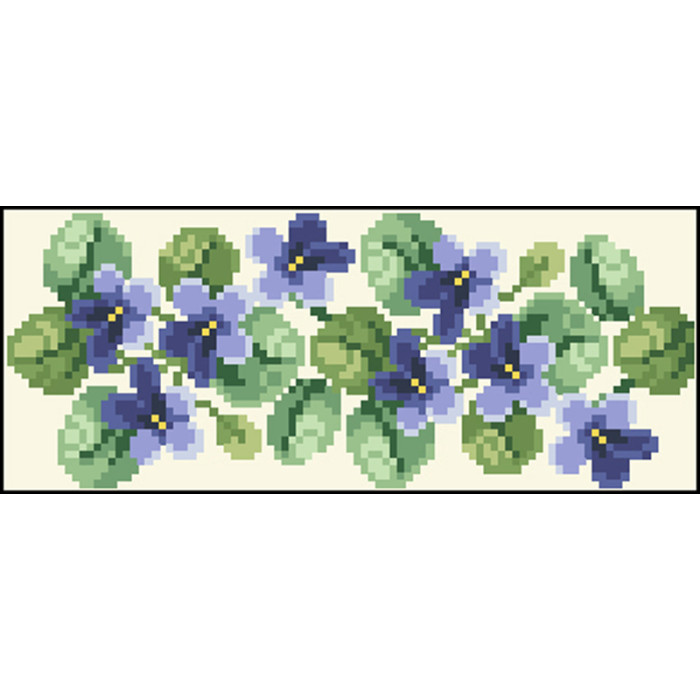 КЛ025кМ1301i Барвиста вишиванка Набір для вишивки друкованим хрестиком - Клатч Незабудки 21x13 см атлас, бежевий