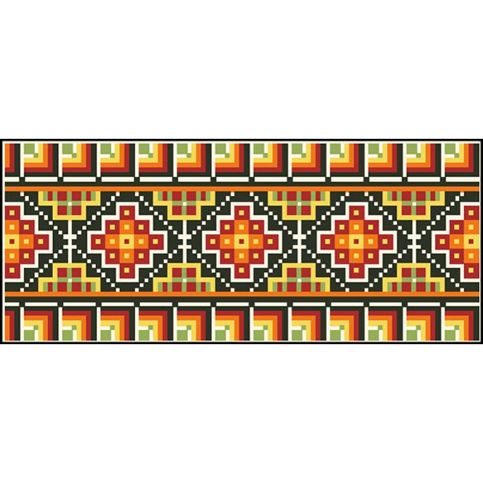 КЛ028дМ1301i Барвиста вишиванка Набір для вишивки друкованим хрестиком - Клатч Прикарпаття 21x13 см домоткане полотно, бежевий