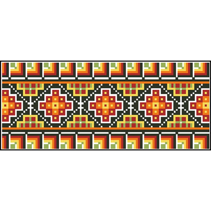 КЛ028лБ1301i Барвиста вишиванка Набір для вишивки друкованим хрестиком - Клатч Прикарпаття 21x13 см льон, білий