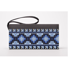 КЛ031дЧ1301k Барвиста вишиванка Набір для вишивки бісером - Клатч Ніжність 21x13 см домоткане полотно, чорний