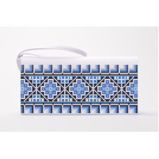 КЛ031шБ1301 Барвиста вишиванка Заготовка для вишивки - Клатч Ніжність 21x13 см шовк, білий