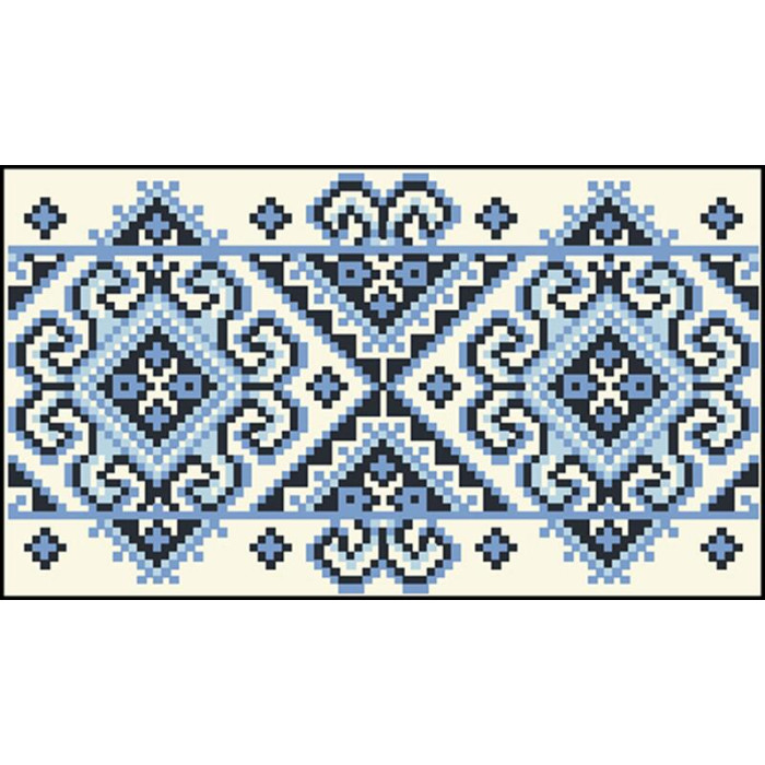 КЛ034кМ1301k Барвиста вишиванка Набір для вишивки бісером - Клатч Кучерява безмежність 21x13 см атлас, бежевий