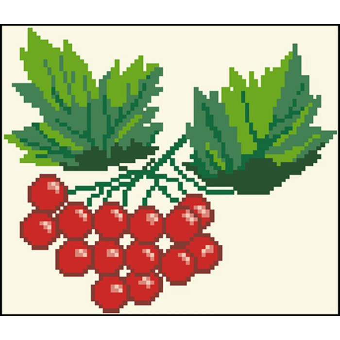 КЛ037шМ1301i Барвиста вишиванка Набір для вишивки друкованим хрестиком - Клатч Калина 21x13 см шовк, бежевий