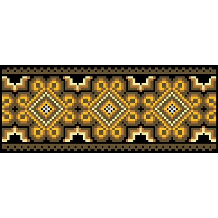 КЛ038лЧ1301i Барвиста вишиванка Набір для вишивки друкованим хрестиком - Клатч Сонячна 21x13 см льон, чорний