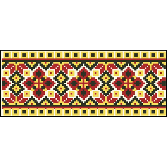 КЛ039кМ1301k Барвиста вишиванка Набір для вишивки бісером - Клатч Український степ 21x13 см атлас, бежевий