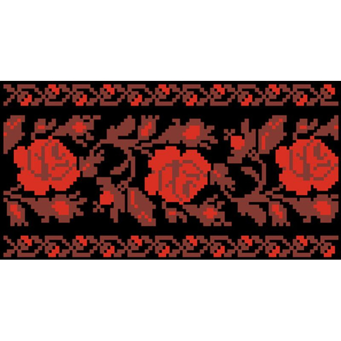 КЛ043лЧ1301k Барвиста вишиванка Набір для вишивки бісером - Клатч Весільні пари 21x13 см льон, чорний