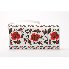 КЛ043лМ1301k Барвиста вишиванка Набір для вишивки бісером - Клатч Весільні пари 21x13 см льон, бежевий