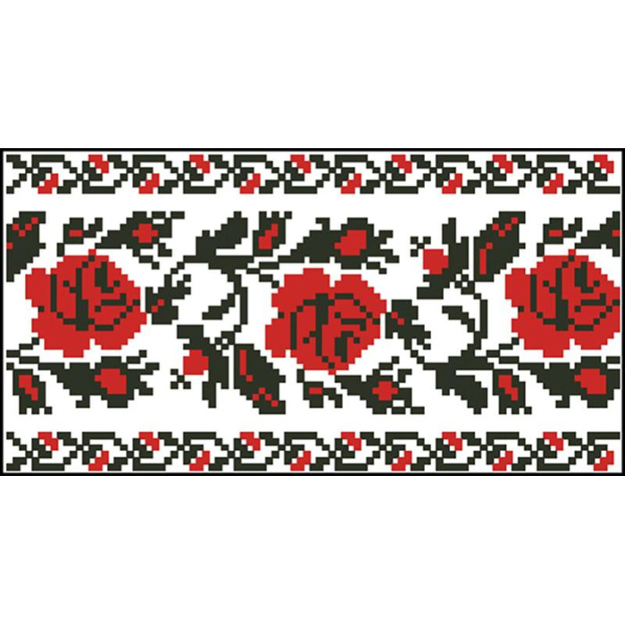 КЛ043пБ1301i Барвиста вишиванка Набір для вишивки друкованим хрестиком - Клатч Весільні пари 21x13 см габардин, білий