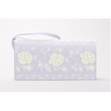 КЛ044кБ1301k Барвиста вишиванка Набір для вишивки бісером - Клатч Весільні пари 21x13 см атлас, білий