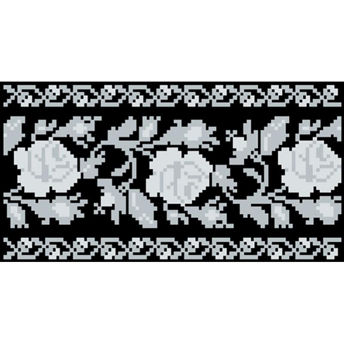 КЛ044кЧ1301i Барвиста вишиванка Набір для вишивки друкованим хрестиком - Клатч Весільні пари 21x13 см атлас, чорний