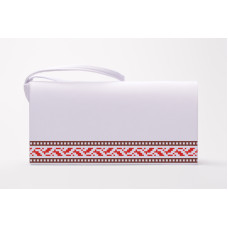 КЛ046шБ1301k Барвиста вишиванка Набір для вишивки бісером - Клатч Берегиня 21x13 см шовк, білий