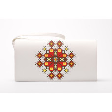 КЛ047лМ1301k Барвиста вишиванка Набір для вишивки бісером - Клатч Весняна 21x13 см льон, бежевий