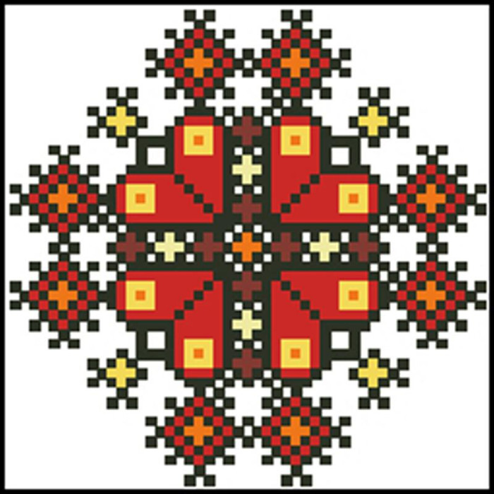 КЛ047шБ1301i Барвиста вишиванка Набір для вишивки друкованим хрестиком - Клатч Весняна 21x13 см шовк, білий